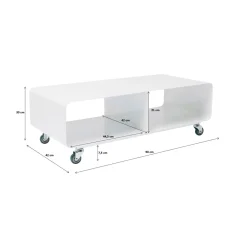 KARE Design Meuble Tv Lounge M Blanc