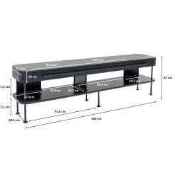 KARE Design Meuble Tv Montieri Anthracite 160X47Cm Online