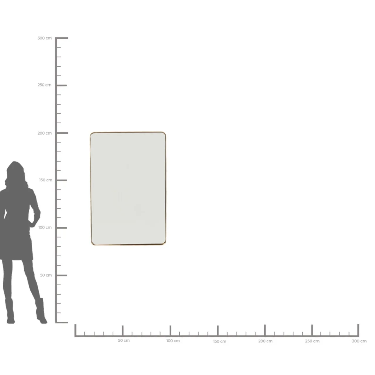 KARE Design Miroir Curve Rectangulaire Laiton 80X120Cm Sale