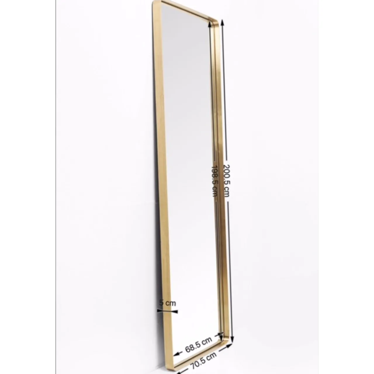 KARE Design Miroir Curve Rectangulaire Laiton 70X200Cm Sale