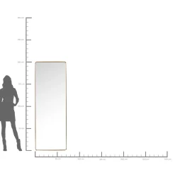 KARE Design Miroir Curve Rectangulaire Laiton 70X200Cm Sale