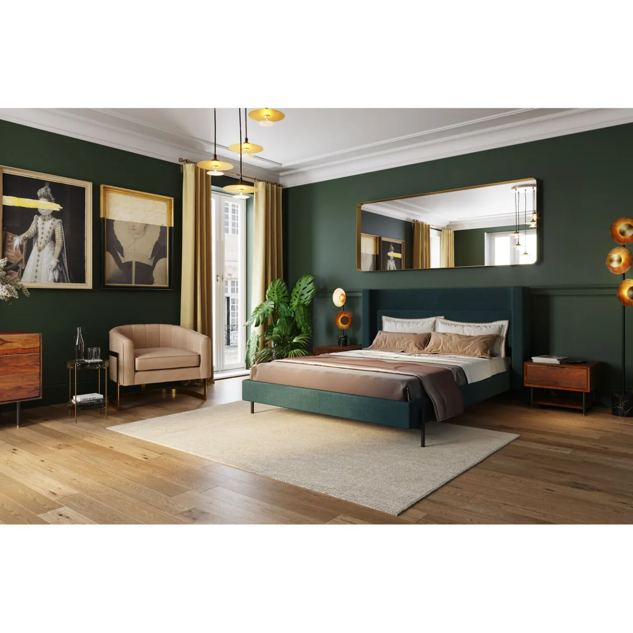 KARE Design Miroir Curve Rectangulaire Laiton 70X200Cm Sale