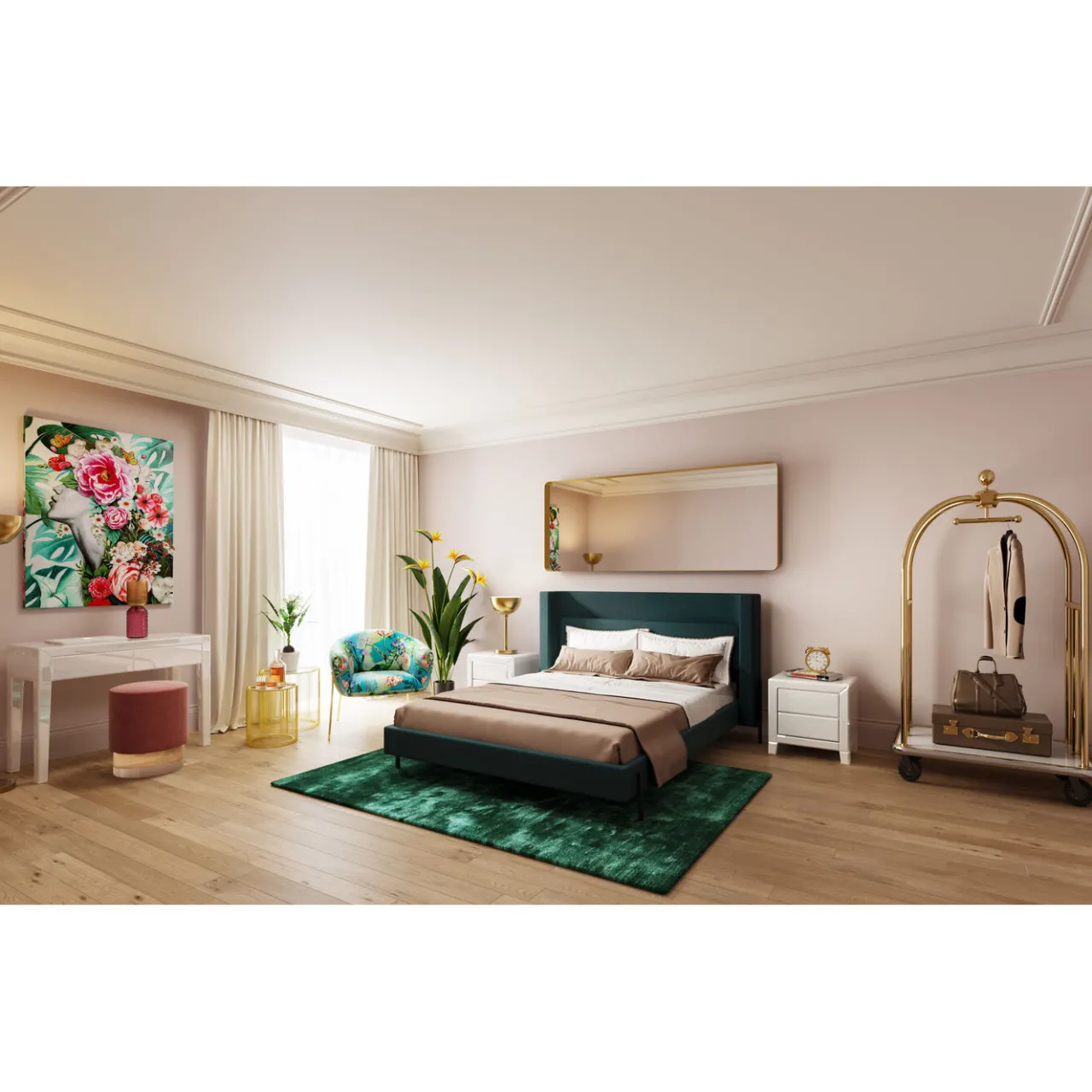 KARE Design Miroir Curve Rectangulaire Laiton 70X200Cm Sale