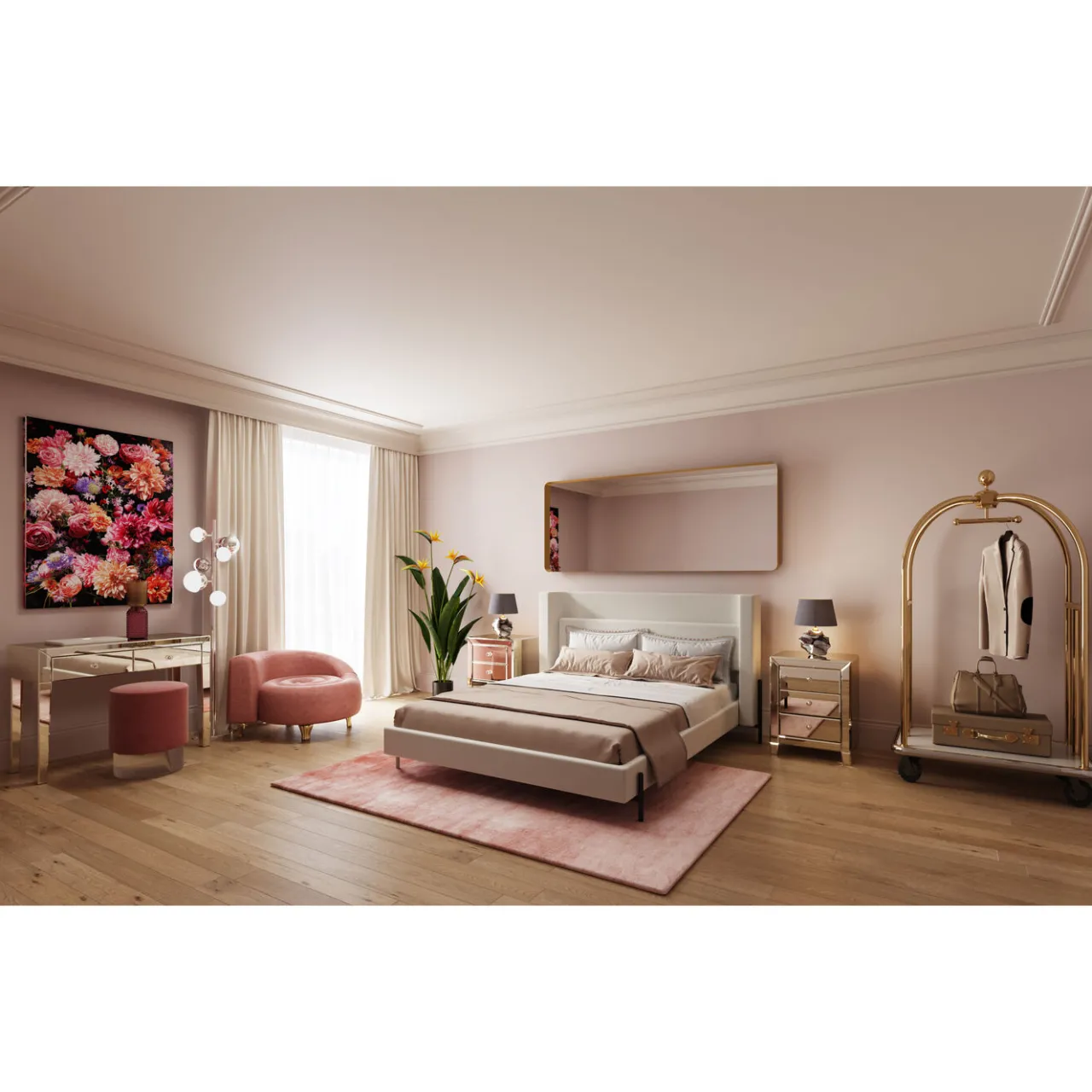 KARE Design Miroir Curve Rectangulaire Laiton 70X200Cm Sale