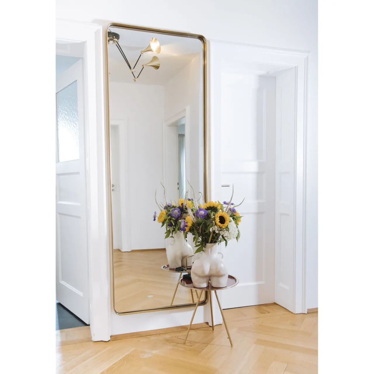 KARE Design Miroir Curve Rectangulaire Laiton 70X200Cm Sale