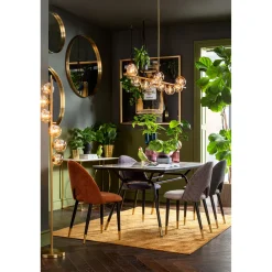 KARE Design Miroir Curve Rond Laiton O100Cm