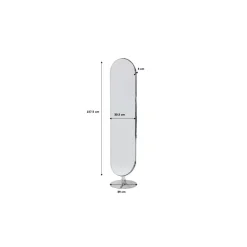 KARE Design Miroir Sur Pied Curvy Acier Poli 40X170Cm Discount