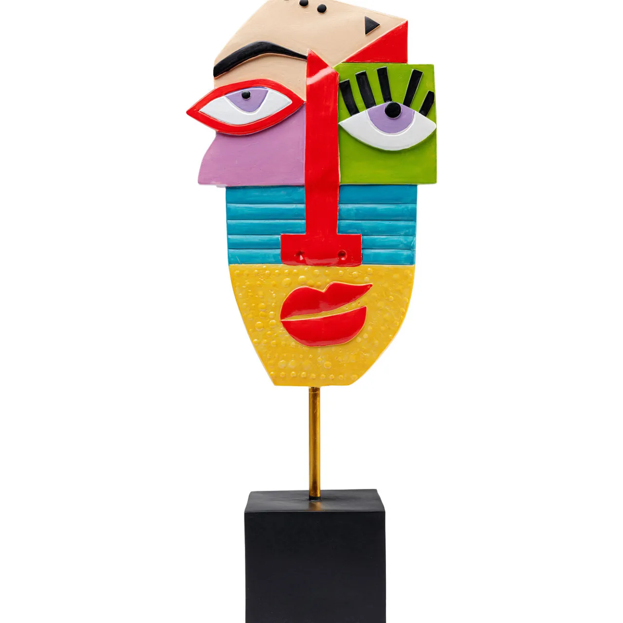 KARE Design Objet Décoratif Abstract Face Multicolour 52 Sale