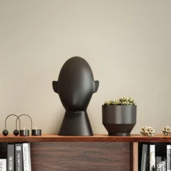 KARE Design Objet Décoratif Abstract Face Noir 34Cm Online