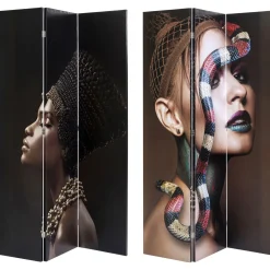 KARE Design Paravent Royal Headdress Vs Snake Girl 120X180 Outlet