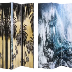 KARE Design Paravent Triptychon Wave Vs Palms 120X180 Online