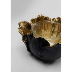 KARE Design Photophore Flower Bloom Noir-Dore O10Cm New