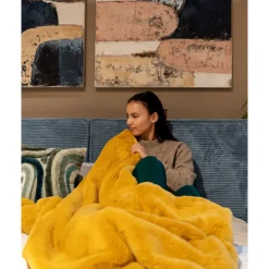 KARE Design Plaid Jaune 140X200Cm Best