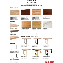 KARE Design Plateau De Tabl Tavola Bord Biseaute Chene 200X100 Sale