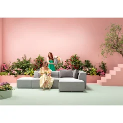 KARE Design Sofa Infinity Meridienne Droite Gris Outlet