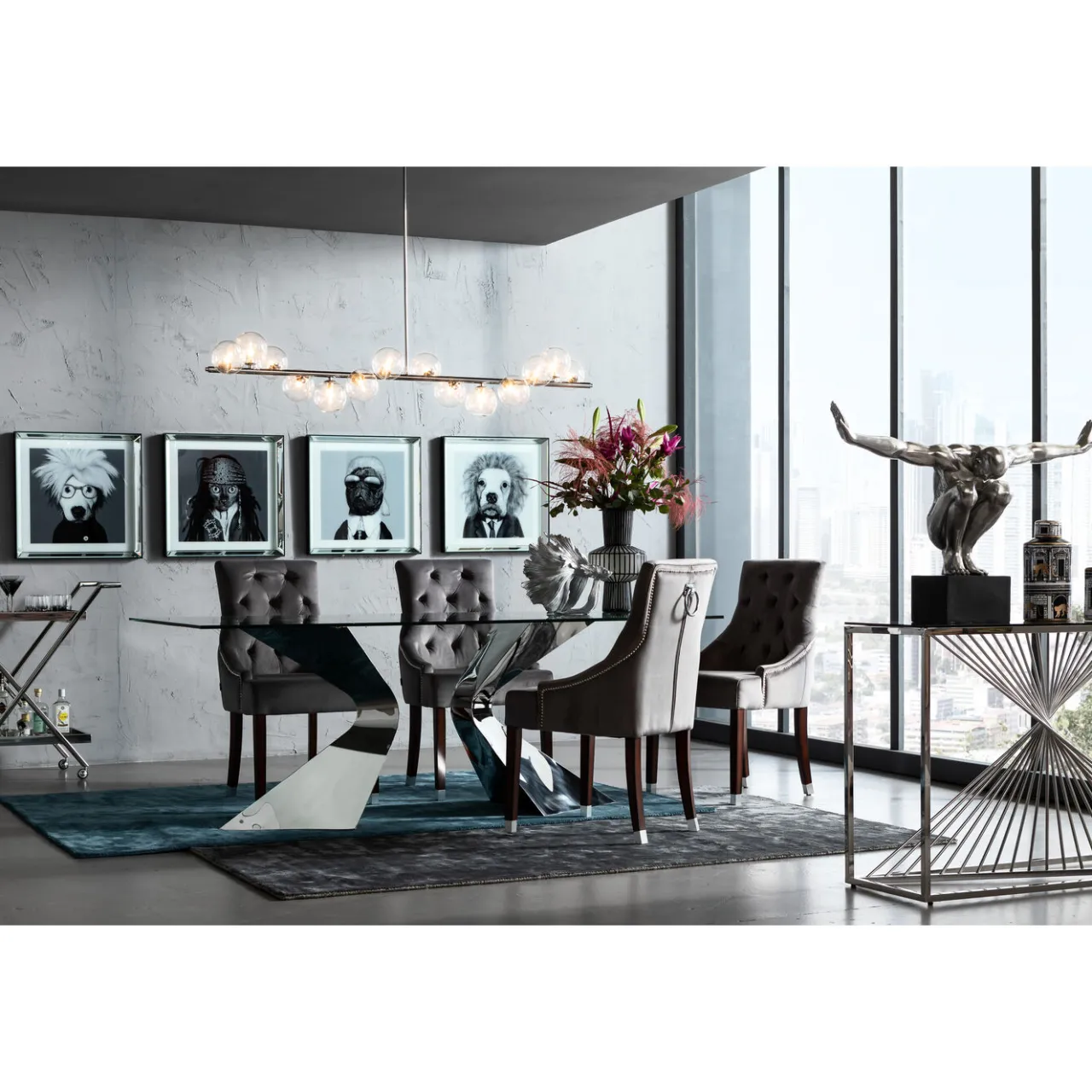 KARE Design Suspension Scala Balls Chrome 155Cm Outlet