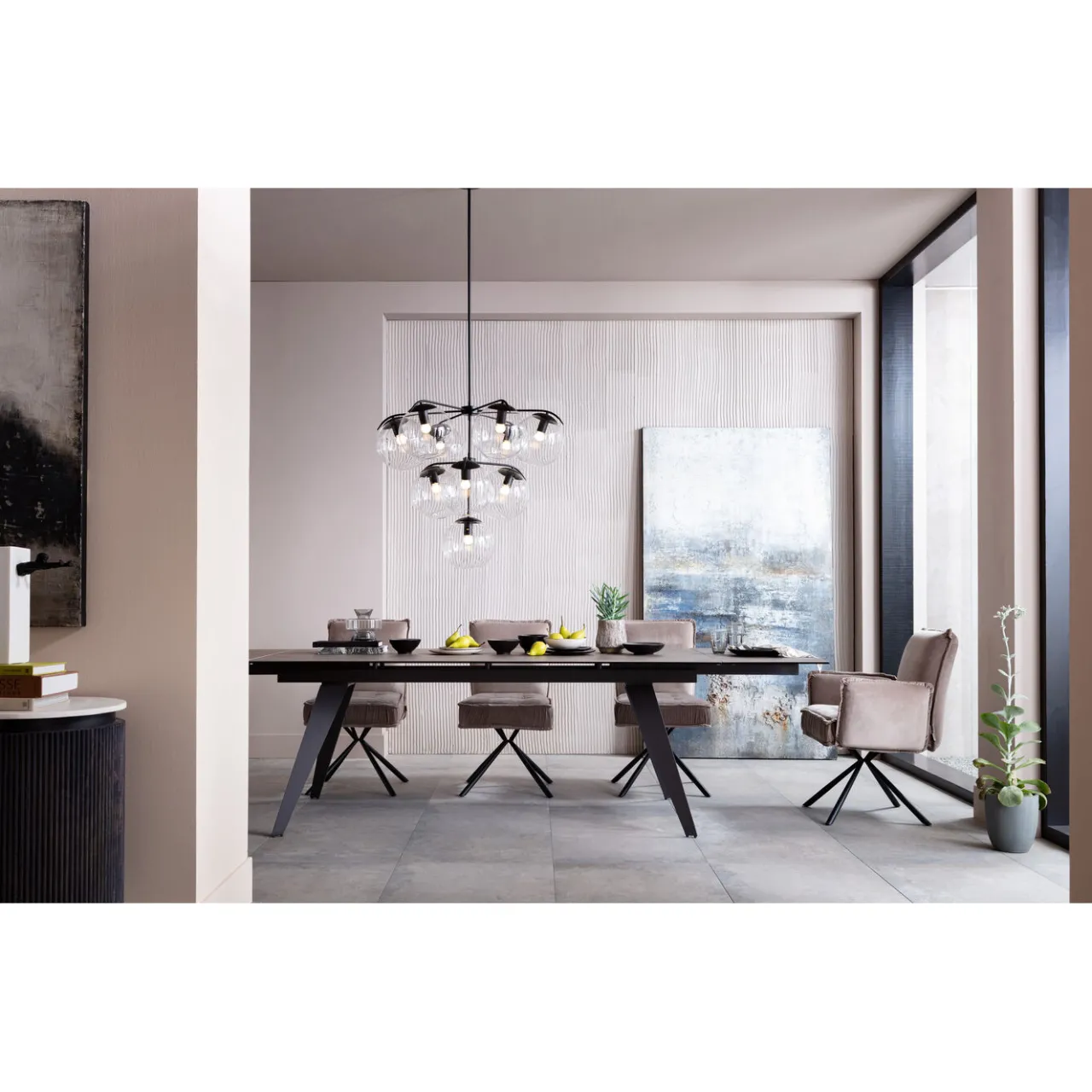 KARE Design Table A Rallonges Amsterdam Fonce 200/45+45)X100Cm