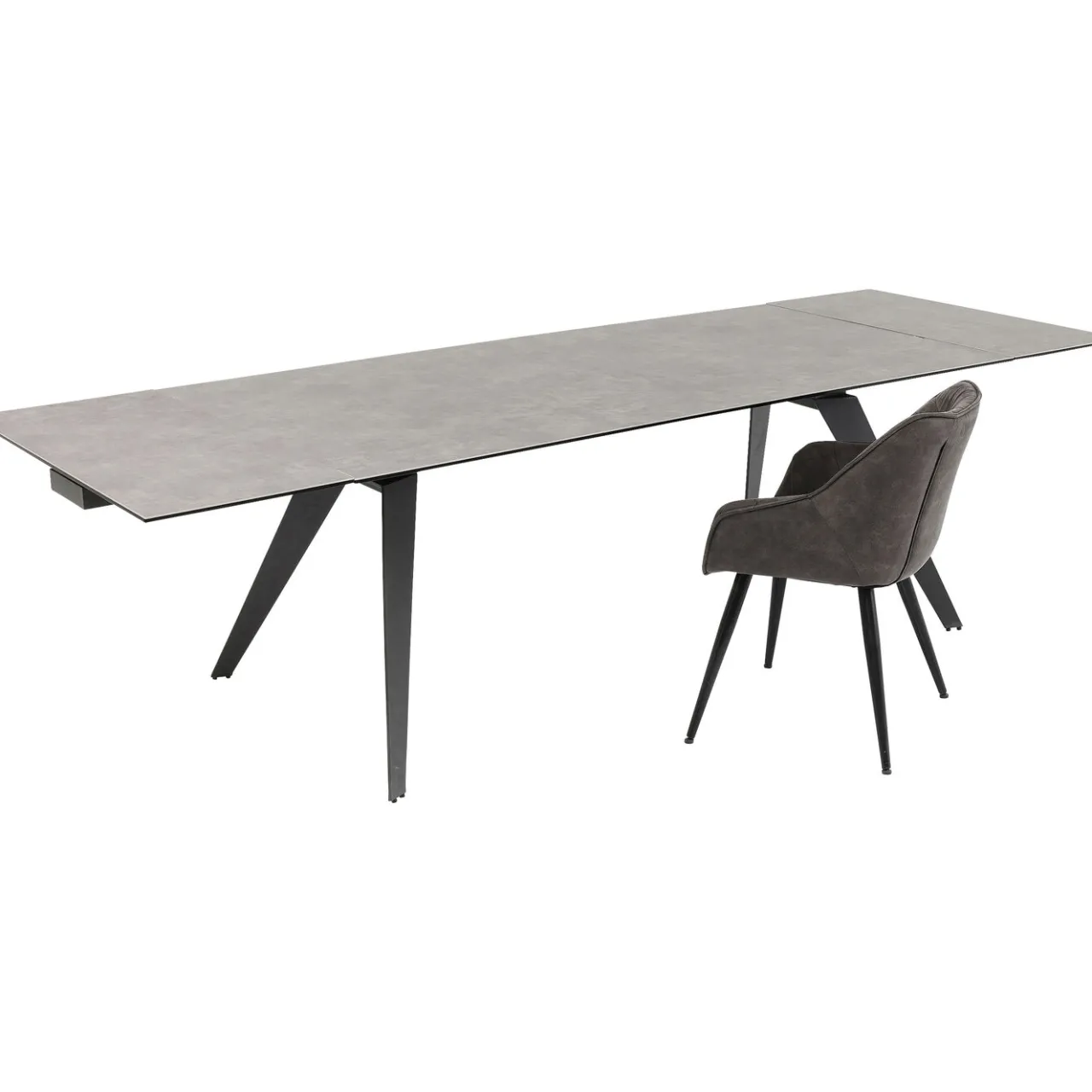KARE Design Table A Rallonges Amsterdam Fonce 200/45+45)X100Cm