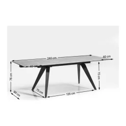 KARE Design Table A Rallonges Amsterdam Blanc 160(40X40)X90 Outlet