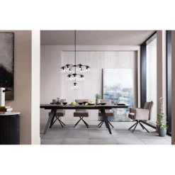 KARE Design Table A Rallonges Amsterdam Fonce 200/45+45)X100Cm