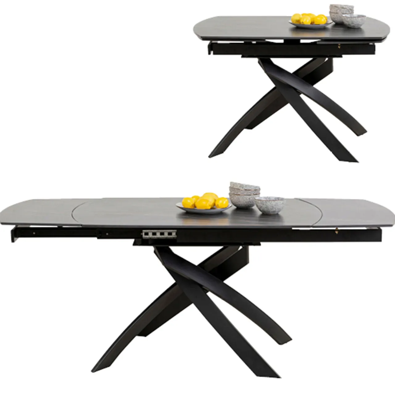 KARE Design Table A Rallonges Twist Noir 120(30+30)X90Cm Online