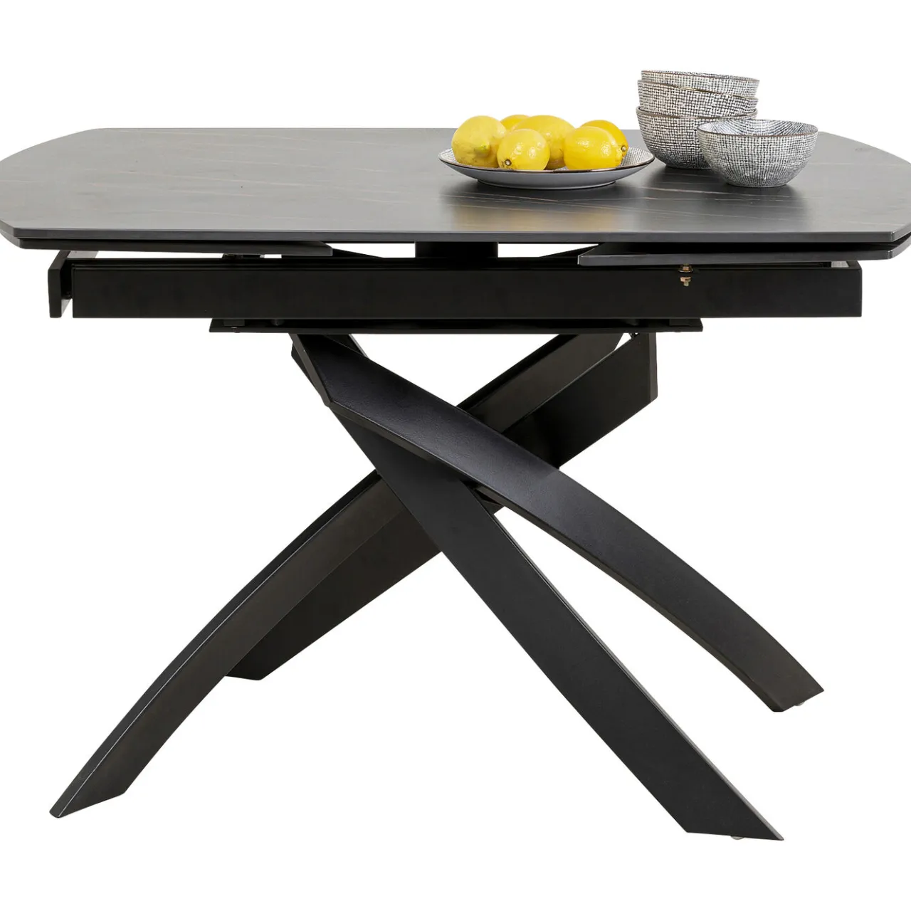 KARE Design Table A Rallonges Twist Noir 120(30+30)X90Cm Online