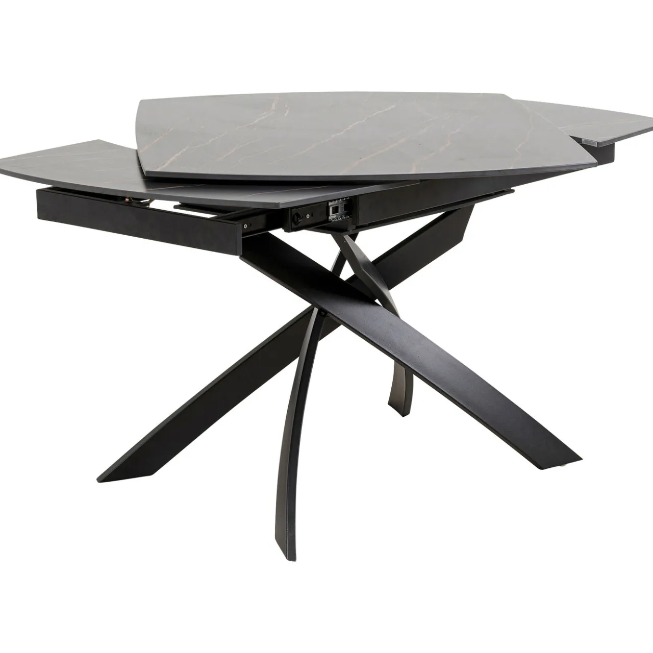 KARE Design Table A Rallonges Twist Noir 120(30+30)X90Cm Online