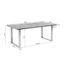 KARE Design Table Abstract Chrome 180X90 Outlet