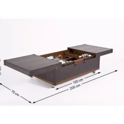 KARE Design Table Basse Bar Globetrotter 120X75Cm New