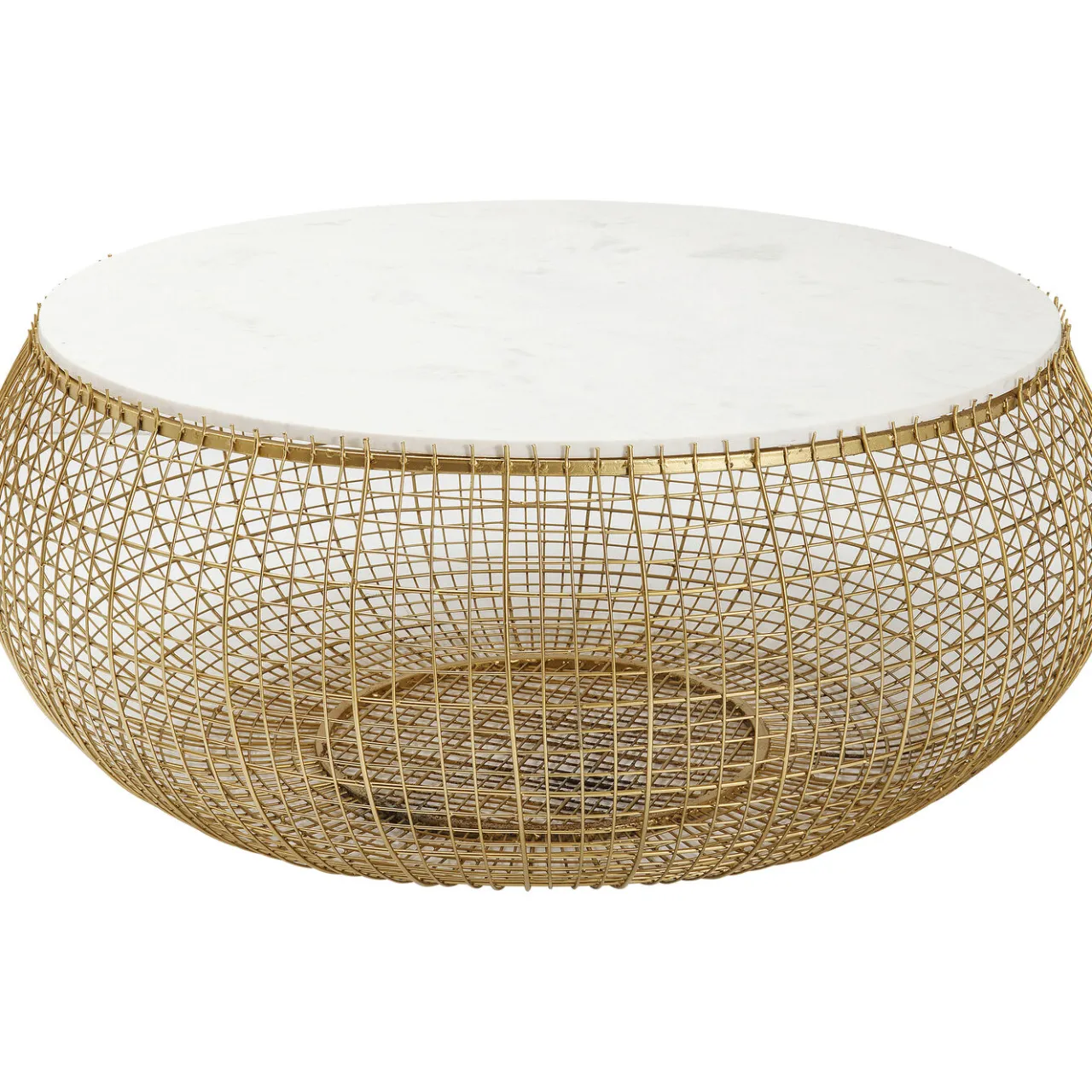 KARE Design Table Basse Cesta Marble Dore O100Cm New