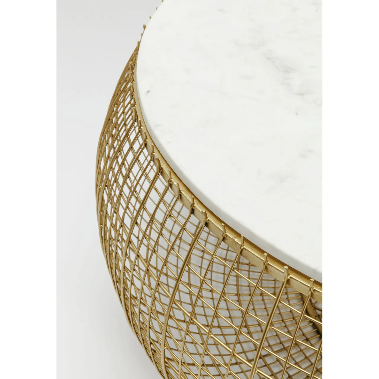 KARE Design Table Basse Cesta Marble Dore O100Cm New