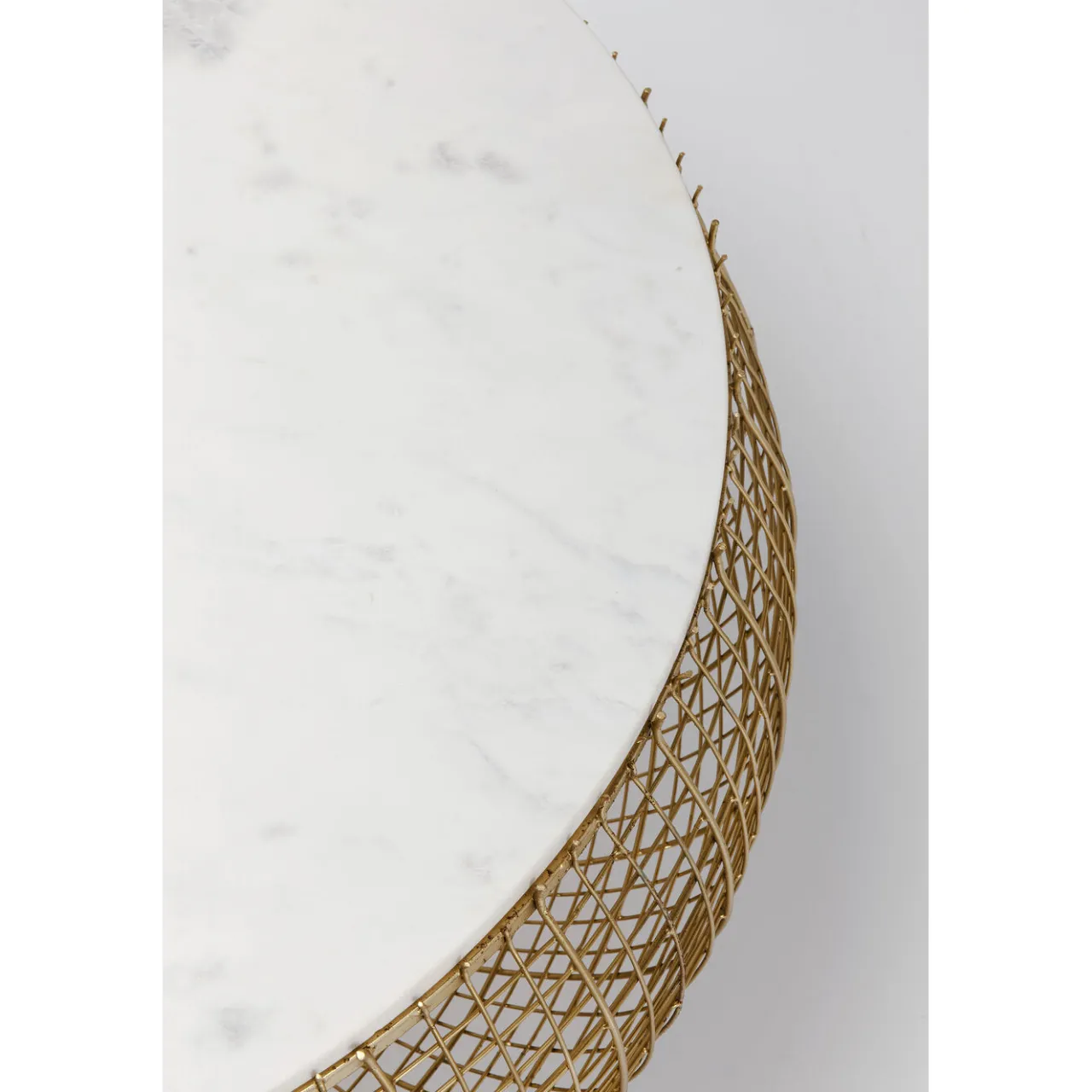 KARE Design Table Basse Cesta Marble Dore O100Cm New