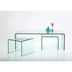 KARE Design Table Basse Clear Club (Set De 3) Hot