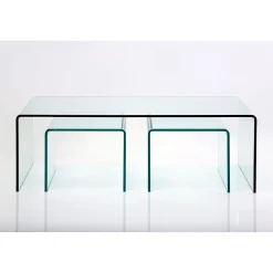KARE Design Table Basse Clear Club (Set De 3) Hot