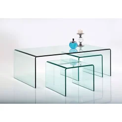 KARE Design Table Basse Clear Club (Set De 3) Hot