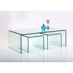 KARE Design Table Basse Clear Club (Set De 3) Hot
