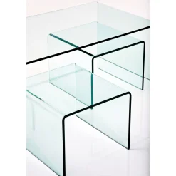 KARE Design Table Basse Clear Club (Set De 3) Hot