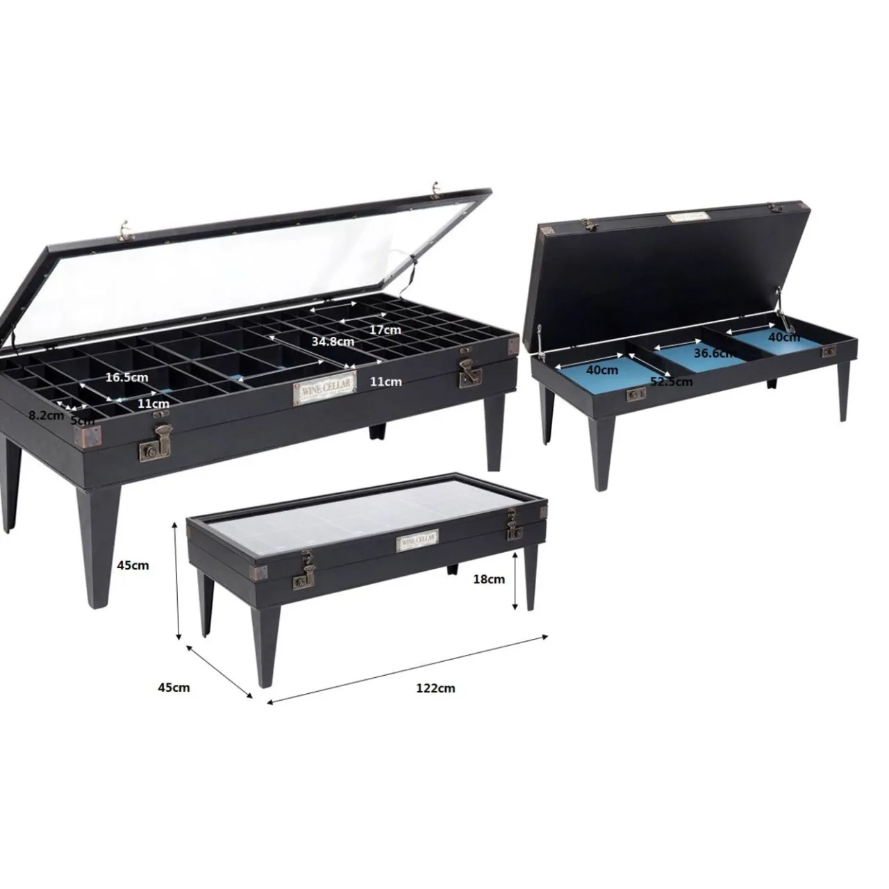 KARE Design Table Basse Collector Noir 122X55Cm Clearance