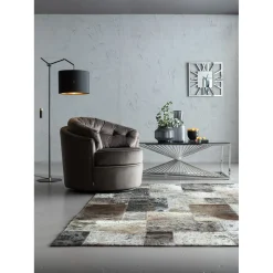 KARE Design Table Basse Laser Argente-Verre Clair 120X60Cm New