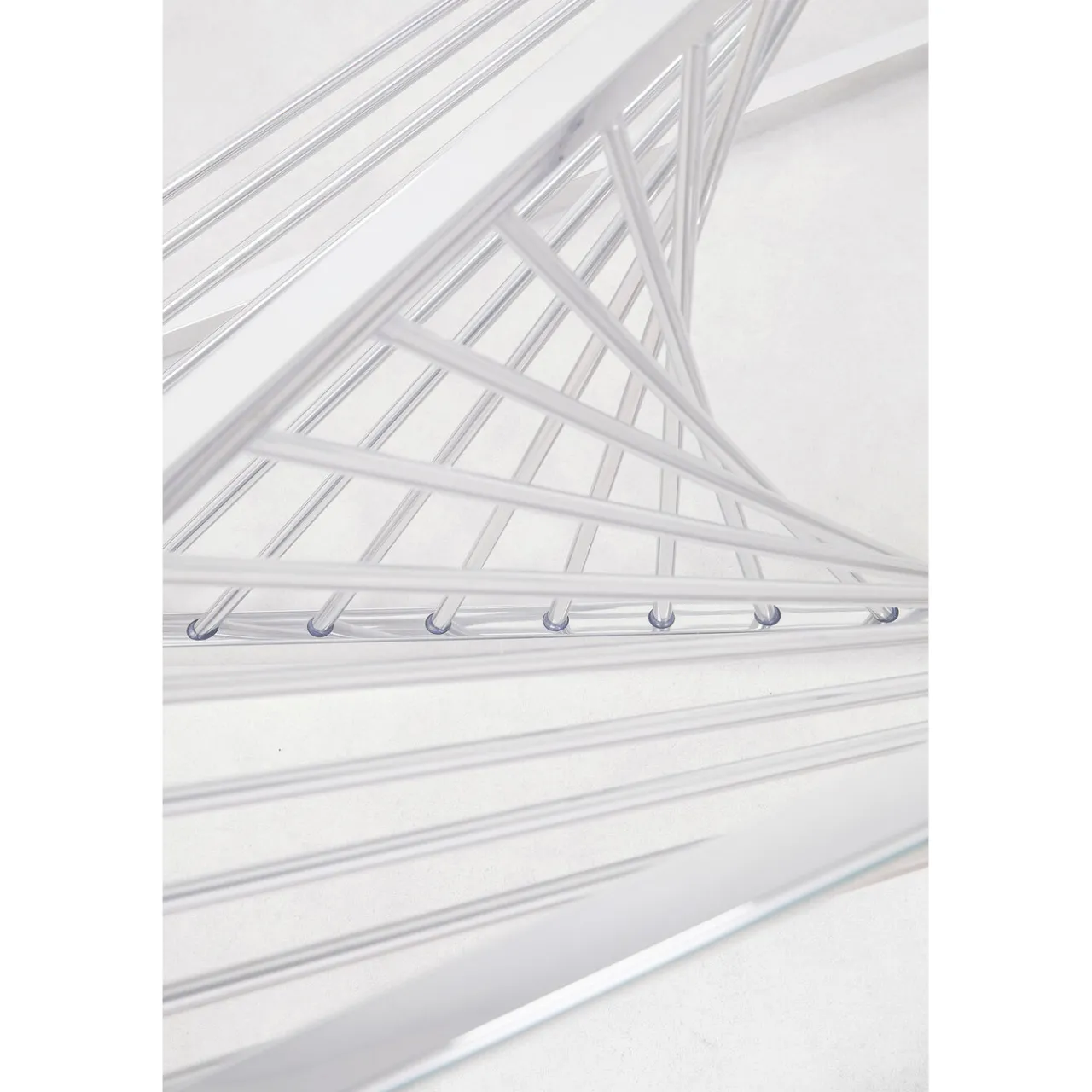 KARE Design Table Basse Laser Argente-Verre Clair 120X60Cm New