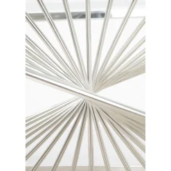 KARE Design Table Basse Laser Argente-Verre Clair 120X60Cm New