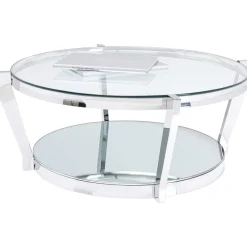 KARE Design Table Basse Monocolo Argente O90Cm New