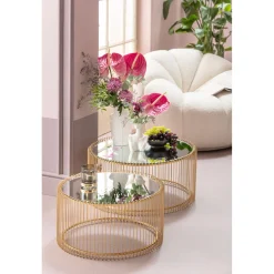 KARE Design Table Basse Wire Laiton (2/Set) Clearance