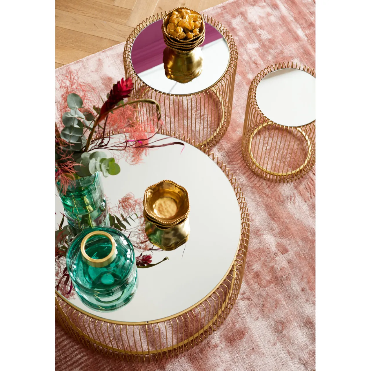 KARE Design Table Basse Wire Uno Laiton O80Cm Sale