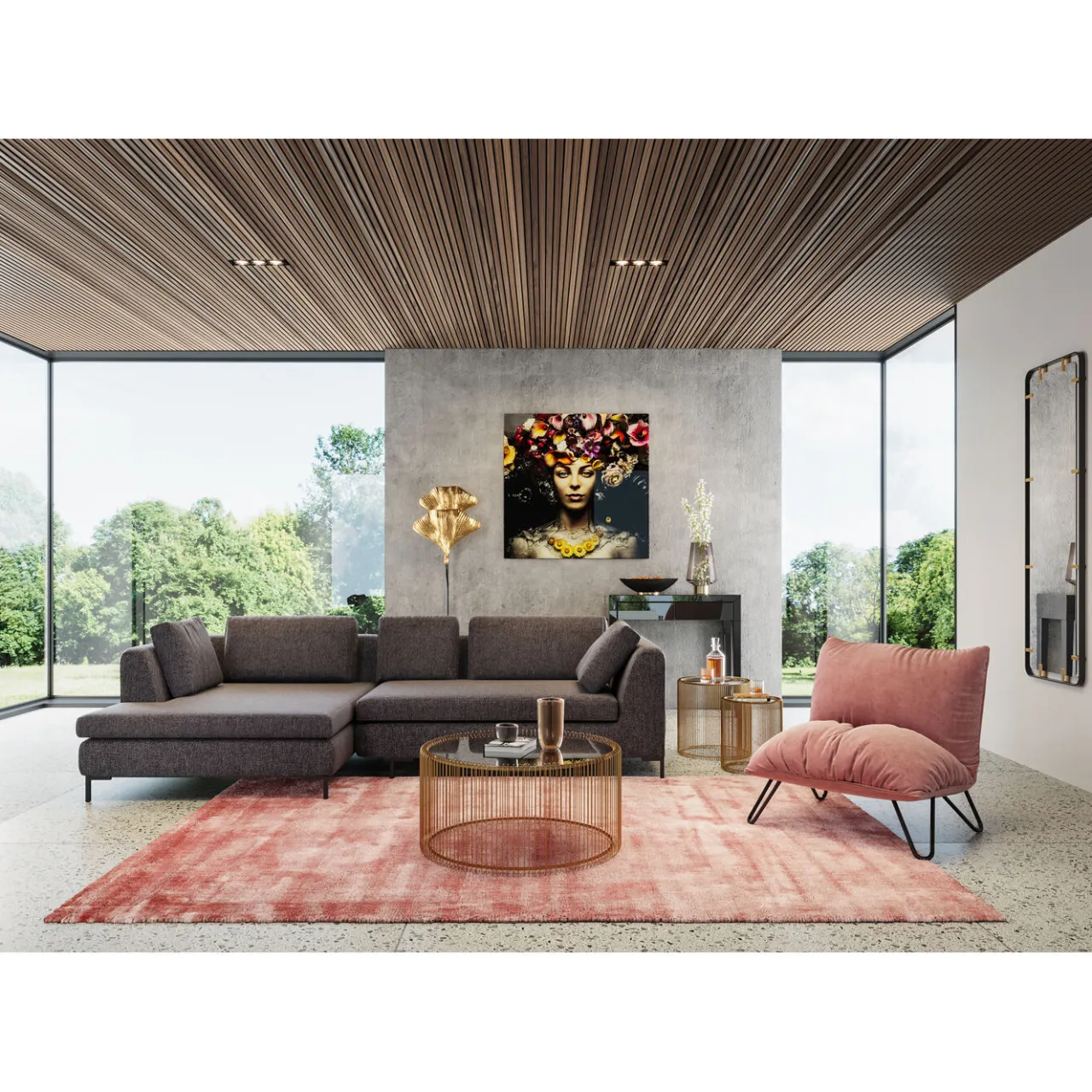 KARE Design Table Basse Wire Uno Laiton O80Cm Sale