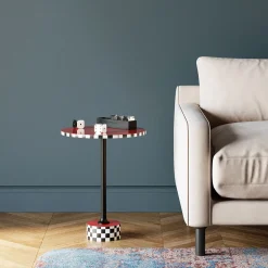 KARE Design Table D Appoint Domero Checkers Rouge O40Cm Best