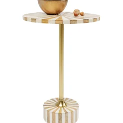 KARE Design Table D Appoint Domero Cirque Laiton Blanc O40Cm Discount