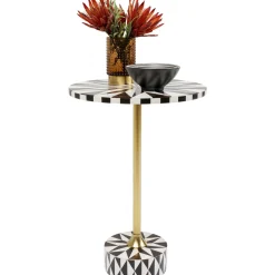 KARE Design Table D Appoint Domero Star Noir Blanc O40Cm Hot