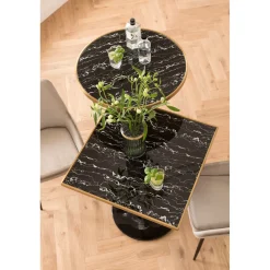KARE Design Table Haute San Remo Noir Rond 100X70Cmo Discount