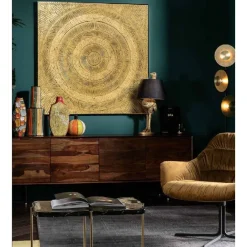 KARE Design Tableau Décoratif Art Circle Dore 120X120 Clearance